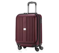 HAUPTSTADTKOFFER - X-Berg - Carry on luggage On-Board Suitcase Cabin Bag Hardside Spinner Trolley 4 Wheel, TSA, 55 cm,Burgundy mat