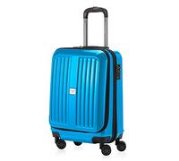 HAUPTSTADTKOFFER - X-Berg - Hand Luggage On-Board Suitcase Cabin Bag Hardside Spinner Trolley 4 Wheel, TSA, 55 cm, 42 Liter, Cyanblue Glossy