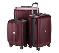 HAUPTSTADTKOFFER - X-Berg - Hand Luggage On-Board Suitcase Cabin Bag Hardside Spinner Trolley 4 Wheel, TSA, 65 cm, 90 Liter, Burgundy matt