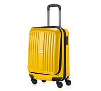 HAUPTSTADTKOFFER - X-Berg - Hand Luggage On-Board Suitcase Cabin Bag Hardside Spinner Trolley 4 Wheel, TSA, 55 cm, 42 liter, Yellow glossy