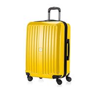 HAUPTSTADTKOFFER - X-Berg - Luggage Suitcase Hardside Spinner Trolley 4 Wheel Expandable TSA, 65 cm, 90 Liter, Yellow Glossy