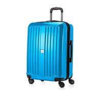 HAUPTSTADTKOFFER - X-Berg - Luggage Suitcase Hardside Spinner Trolley 4 Wheel Expandable TSA, 65 cm, 90 Liter, Cyanblue Glossy