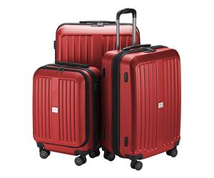 HAUPTSTADTKOFFER - X-Berg - Luggage Suitcase Hardside Spinner Trolley 4 Wheel Expandable, TSA, 75 cm, 126 Liter, Red matt