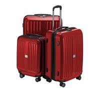 HAUPTSTADTKOFFER - X-Berg - Set of 3 Hard-Side Luggages Trolley Hardside Suitcase Expandable, TSA, (S, M & L), 258 Liter, Red