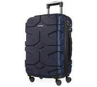 HAUPTSTADTKOFFER - X-Kölln - Hand Luggage Suitcase with Extension 43-50 litres, 55 cm Hard Shell Suitcase, Trolley, Travel Suitcase, TSA, 4 Double Wheels, Dark Blue
