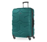 HAUPTSTADTKOFFER X-Kölln Large Hard Case 76 cm 107-120L 4 Wheels Double Trolley Suitcase with Wheels Travel Suitcase Expansion Volume TSA Water Green