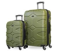 Hauptstadtkoffer - X-Kölln - Set of 2 Hard-side Luggages Trolley Expandable Suitcase 4 Wheel Spinner, TSA Lock, (S/L), Olive Green