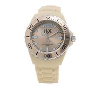Haurex Italy H2X Men's SC382UC1 Reef Champagne Luminous Dial Rotating Bezel Beige Silicone Watch