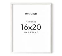 HAUS AND HUES 16x20 White Picture Frame - Set of 1 16x20 White Frame 16x20, Wooden Picture Frames, White 16x20 Picture Frame White, 16x20 Inch Frame, White Photo Frame (White Oak Frame)