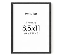 HAUS AND HUES 8.5x11 Black Oak Frame - Document and Certificate Display (Wood Finish)