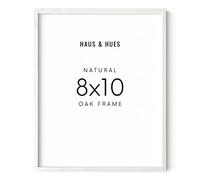 HAUS AND HUES 8x10 White Picture Frame - White Oak Wooden Frame