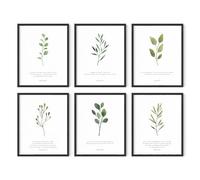 HAUS AND HUES Bible Verses Wall Decor - Set of 6 Christian Wall Decor Scripture Wall Art, Bible Verse Posters Biblical Wall Decor Scripture Art Wall Decor Christian Posters for Wall UNFRAMED (8"x10")