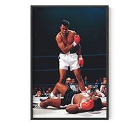 HAUS AND HUES Muhammad Ali Posters - Muhammad Ali Canvas Wall Art in Ring Boxing Prints, Sports and Gym Artwork, Black History Pictures for Wall, Sport Posters for Man Cave (Unframed 24x36)