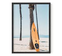 HAUS AND HUES Surf Art and Beach Pictures - Palm Trees Poster California Wall Art | California Palm Trees Wall Art Surf Wall Art Beach Prints Unframed 12" X 16"