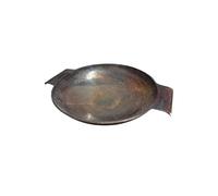 Haus of Montagu Large Burnished Bronze Metal Bowl with Handles - Decorative Centerpiece, Vintage Rustic Home Décor, Multi-Purpose Storage & Display