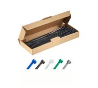 Haus Projekt Black 200x2.5mm Small Cable Ties, 100pcs Premium Industrial Multi-Purpose Plastic Small Zip Tie Wraps, Indoor and Outdoor Use, Cable Management Wires, Office, Zip Ties Black Plastic Ties