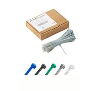 Haus Projekt Grey 100x2.5mm Small Cable Ties, 100pcs Premium Industrial Multi-Purpose Plastic Small Zip Tie Wraps, Indoor and Outdoor Use, Cable Management, Wires, Office, Garden, Garage, Workshop