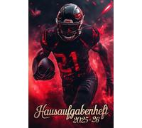 Hausaufgabenheft 2025 2026: American Football | Schülerkalender von Montag bis Freitag | Terminplanung | Schulkalender und das alles in einem | A5 | 117 Seiten | für Jungen und Mädchen.
