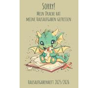 Hausaufgabenheft Drache: Drachen Schülerkalender von August 2025 bis Juli 2026 | Wochenplaner, Terminkalender, Schulkalender und Hausaufgabenheft in ... Schuljahr | ca. DIN A 5, 132 Seiten Fantasy