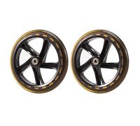 Hausdec 2 Pieces Scooter Wheel 200 mm PU Material Wheel Thickness 30 mm ABEC-7 Bearing,Transparent Black