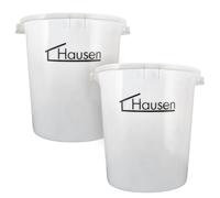 Hausen 45L Heavy Duty Mixing Bucket 2 Pack | Large Construction & Plaster Mixing Tub | Thick-Walled Building Bucket for Cement, Mortar, Plaster, Concrete & DIY Projects