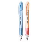 Hauser Germany Inx Grip-it Fountain Pen | Ergonomically Aesthetic Designed for Firm Grip | Pastel Body Colors | 3 Ink Cartridges & 1 Ink Converter | Blue Ink, Pack of 2 (Body Color May Vary)