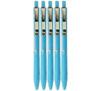 Hauser Sonic-RT Retractable Ballpoint Pens, BLUE, Pack of 5, Fine Point (0.7mm), Trio Grip Ball Pens, School Home Office Use, ZOFAX Black Ball Pen