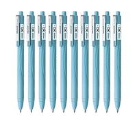 Hauser XO 20 Retractable Ball Pen Box Pack | 0.7 mm Tip Size | Comfortable Grip With Smudge Free Writing | Smooth, Sturdy & Refillable Pen | Blue Ink, Pack of 10