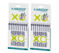 Hauser Xo Ball Pen Wallet Pack | Tip Size 0.7 Mm | Sl ody & Minimalistic Design | Matt Finish | Solid Body Type | Low Viscosity Ink | Ultra Durable Tip | Black Ink, Set Of 10 Pcs X 2 Pack