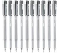 Hauser XO Jumbo 0.6 mm Gel Pen | Quick Dry Ink With Long Writing Jumbo Refill | Transparent Body with Low-Viscosity Ink System, Smooth, Sturdy & Refillable Pen | Black Ink, Pack Of 10 Pens