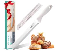 HAUSHOF Bread Knife for Homemade Bread 20 cm, Serrated Kitchen Knife, Ergonomic Handle Bread Cutting Knife for Slicing Bread, Bagels, Cake