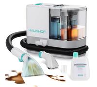 HAUSHOF Carpet Cleaner with 750 ml Cleaning Solution, Portable Spot Cleaner with Extra-Large 1300 ml Dirty Water Tank for Pet Stain, Car Spot, Area Rugs and Stair