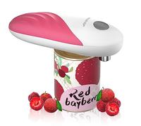 HAUSHOF Electric Can Opener, Automatic Tin Opener with One Touch Switch, Hands-Free and Smooth Edge Battery Tin Openers for the Elderly and Arthritic, Pink