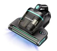 HAUSHOF Mattress Vacuum Cleaner with 275 nm UV Light, 400 W Bed Vacuum Cleaner with 15 kPa Suction, Dual Cup Dust Mite Vacuum Cleaner with HEPA Filter, 60 °C Heat & Aromatherapy Function for Bed, Sofa
