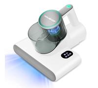 HAUSHOF Mattress Vacuum Cleaner with 275 nm UV Light, Bed Vacuum Cleaner with 16 kPa Suction, Ultrasonic Dual Cup Dust Mite Vacuum Cleaner with HEPA Filter, 60 °C Heat Function for Bed, Sofa