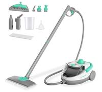 HAUSHOF Multipurpose Steam Cleaner with 1.5 L Water Tank & 17 Accessories, 1800W High-Temp & Chemical-Free Powerful Steamer Cleaner for Floor, Carpet, Window, Car