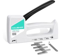 HAUSHOF Stapler Set, Staple Gun Type 53 Made of ABS Plastic with Nail Puller and 800 8 mm Staples for Wood, Fabric, Furniture and Upholstery