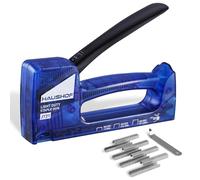 HAUSHOF Upholstery Staple Gun Tacker Kit - Light Duty Stapler for Wood, Fabric & Decoration - Includes 800 Staples Type 53 & Staple Remover