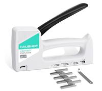HAUSHOF Upholstery Staple Gun Tacker Kit - Light Duty Stapler for Wood, Fabric & Decoration - Includes 800 Staples Type 53 & Staple Remover