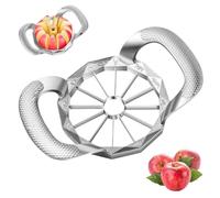 Hausio Apple Slicer Stainless Steel - Apple Cutter, Apple Peeler, Apple Chopper for Chopping, Apple Cutter, Apple Cutter, Apple Cutter, Apple Core Cutter, Apple Scoop (Pack of 12)