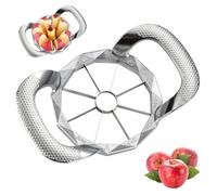 Hausio Apple Slicer Stainless Steel - Apple Split Cutter, Apple Slicer for Chopping, Apple Splitter, Apple Peeler, Apple Cutter, Apple Core, Apple Scoop (Pack of 8)