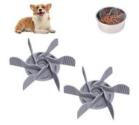 Hausio Slow Feeder Dog Bowl Insert, Sling Bowl Dogs, Anti Sling Bowl Dog Insert, Silica Gel Dog Bowl, Bowl Insertion Feeding Bowls for Dogs Accessories for Normal and Raised (2 Pieces)