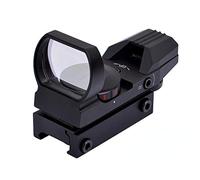 Hauska Red and Green 4 Reticle 5 Brightness Settings Dot Sight Scope Fits 20mm Rail with Weaver/Picatinny Rail Mount and Cover (Black)