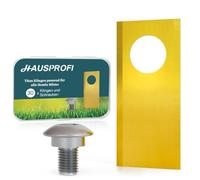 HAUSPROFI 30 x Titanium Robotic Lawnmower Blades Replacement Blades Ultra Sharp Suitable for All Miimo Robotic Lawnmower Universal Replacement Blades Including 30 Screws