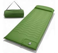 HAUSPROFI Memory Sleeping Pad for Camping, Compact Ultra-Thick Foam Sleeping Mats with Pillow, High Quality Foam Mattress for Outdoor Camping, Backpacking, Hiking, Car Travel, Tents (Green)
