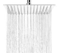 HAUSPROFI Rain Shower Head 12 inch Large Top Spray Square Showerhead 304 Stainless Steel Ultra Thin Powerful High-Pressure Bathroom Shower Head Easy Installation Lush Shower Experience