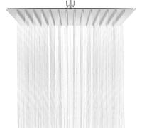 HAUSPROFI Rain Shower Head 12 inch Large Top Spray Square Showerhead 304 Stainless Steel Ultra Thin Powerful High-Pressure Bathroom Shower Head Easy Installation Lush Shower Experience