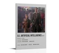 HAUSRENWRHHT A.I. Artificial Intelligence Poster Wall Art Canvas Cover Aesthetic Vintage Poster Decorative Painting for Living Room Bed Room 12x18inch(30x45cm) Frame-style