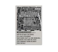 HAUSRENWRHHT Blink-182 Neighborhoods Poster Wall Art Canvas Cover Aesthetic Vintage Poster Decorative Painting for Living Room Bed Room 20x30inch(50x75cm) Unframe-style