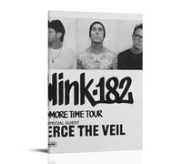 HAUSRENWRHHT Blink-182 Poster Wall Art Canvas Cover Aesthetic Vintage Poster Decorative Painting for Living Room Bed Room 08x12inch(20x30cm) Frame-style